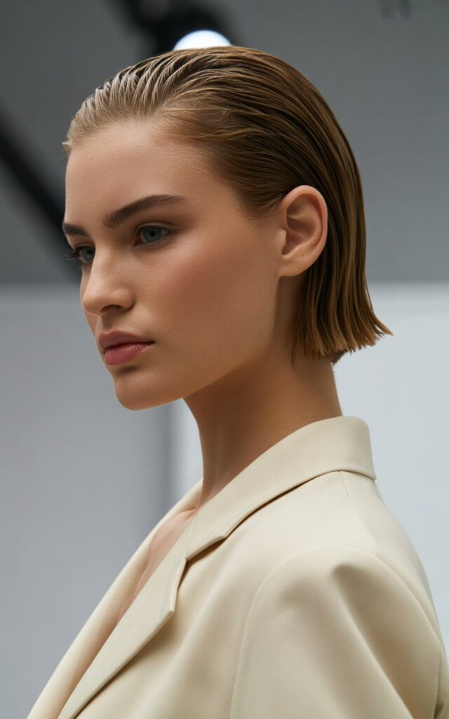 Slicked-Back Bob