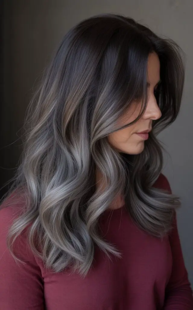 Smoky Gray Balayage