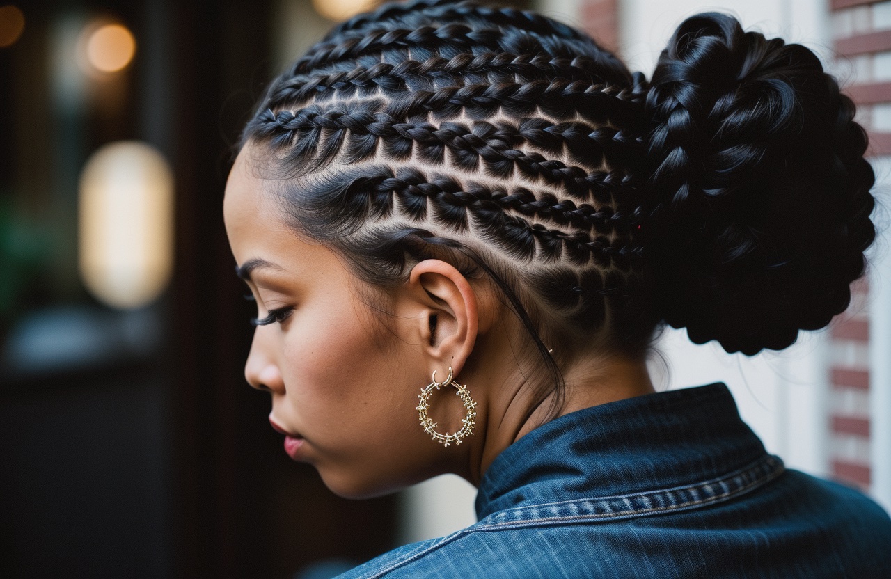 Stitch Braids on black hair