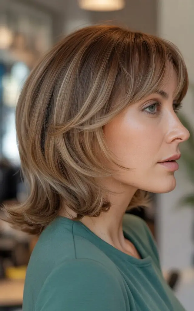 The Classic Layered Shag with Curtain Bangs