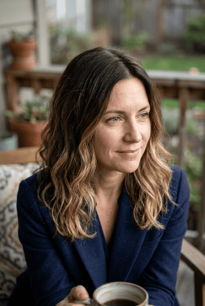 Woman with soft root smudge blending into balayage ends