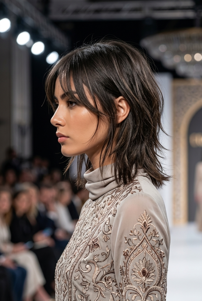 The Shoulder Shag With Curtain Fringe The Shoulder Shag With Curtain Fringe