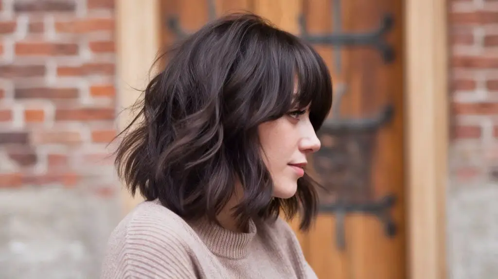 Dark Medium Haircut Layered Hair