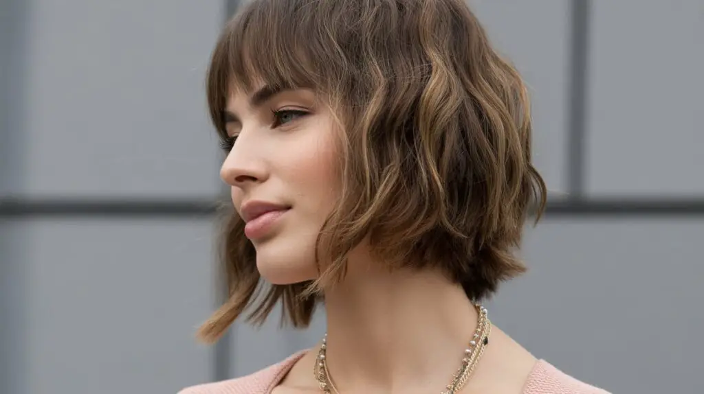 Shaggy Lob with Bangs