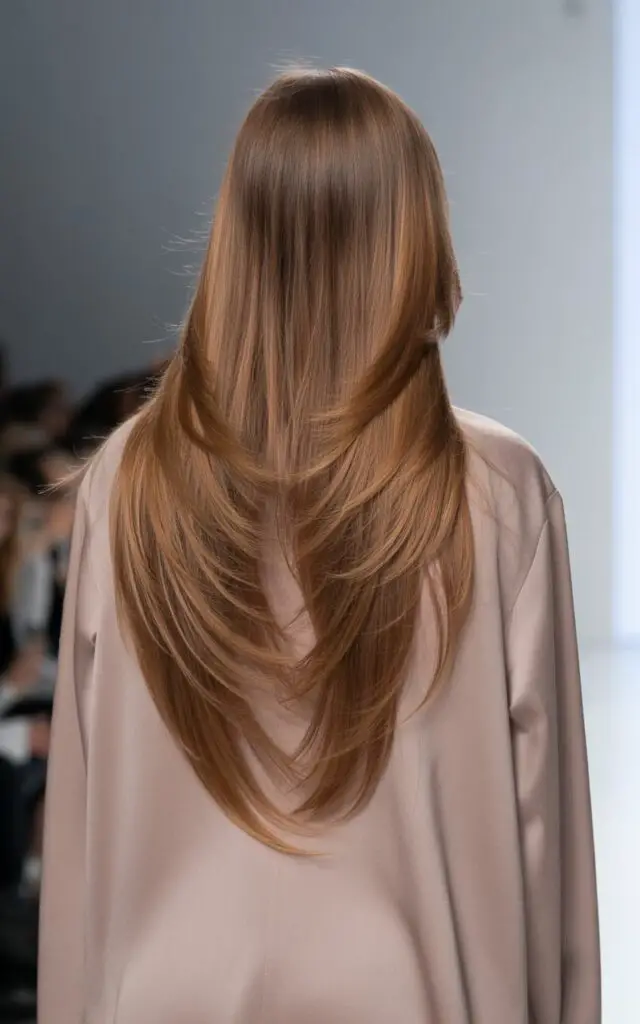 V-Cut Layers long haircut