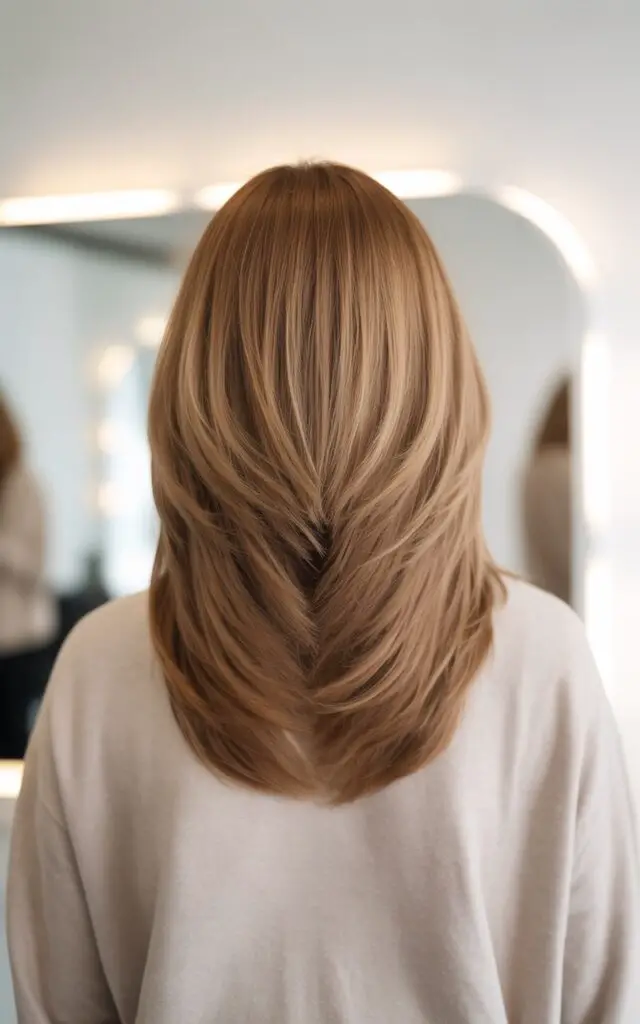 V hairCut with Layers