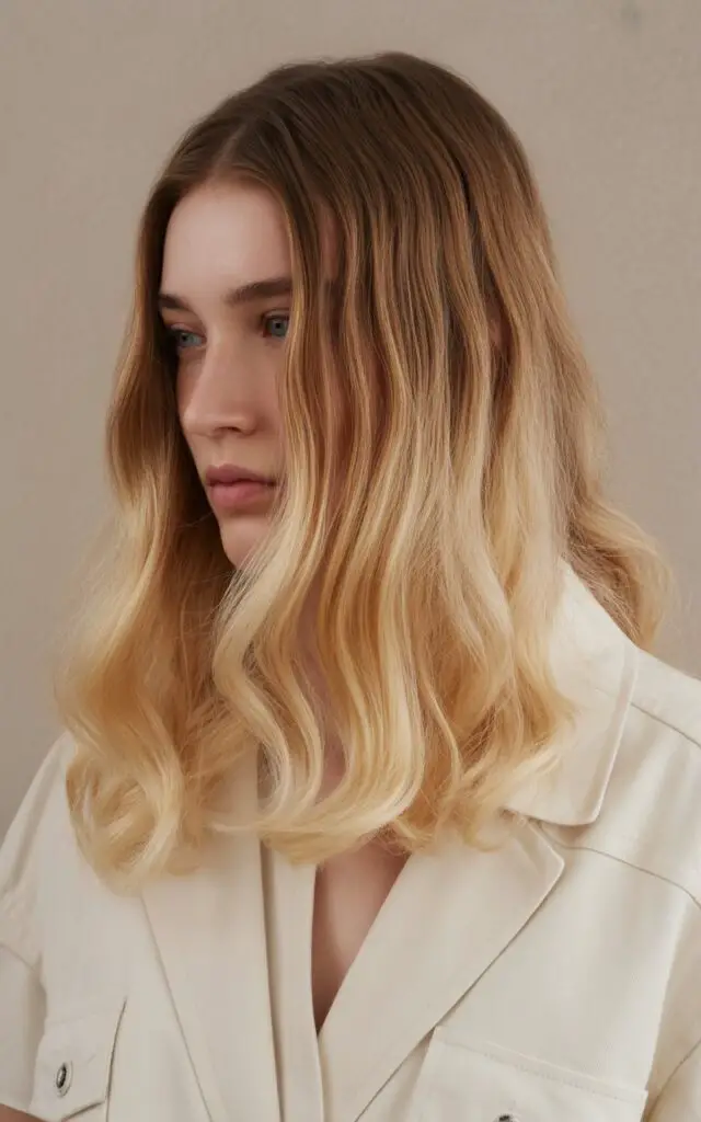 Vanilla Blonde Ombre hair color