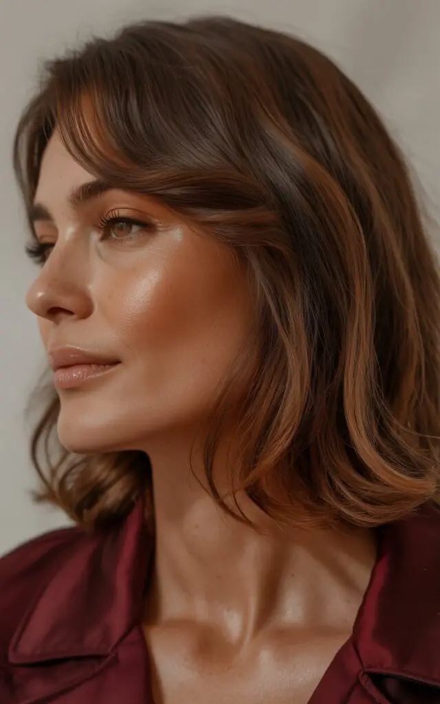 Warm Caramel Brown Hair Color