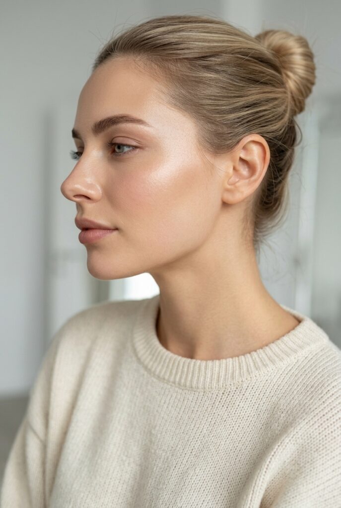 Woman wearing NARS Natural Radiant Longwear Foundation with a smooth satin finish and healthy luminous glow Woman wearing NARS Natural Radiant Longwear Foundation with a smooth satin finish and healthy luminous glow