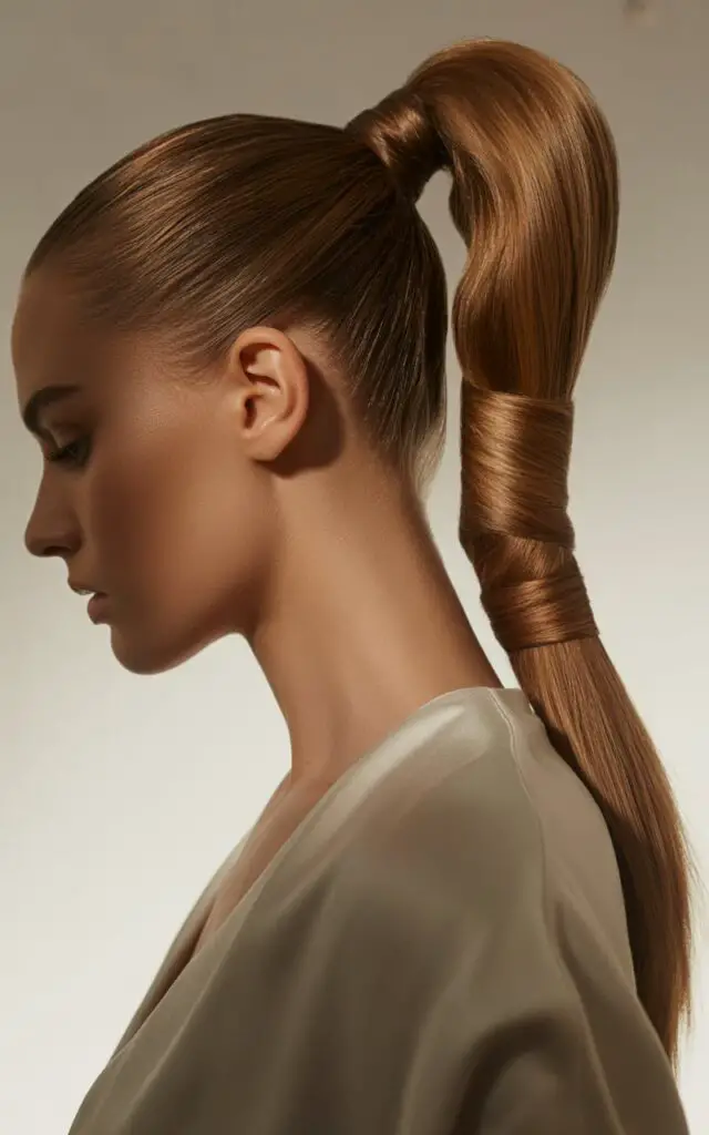 Wrapped Ponytail with Height