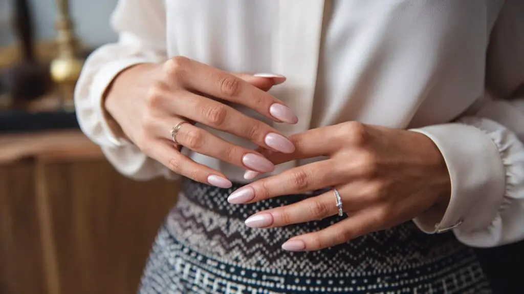 Light Pink Almond Nails