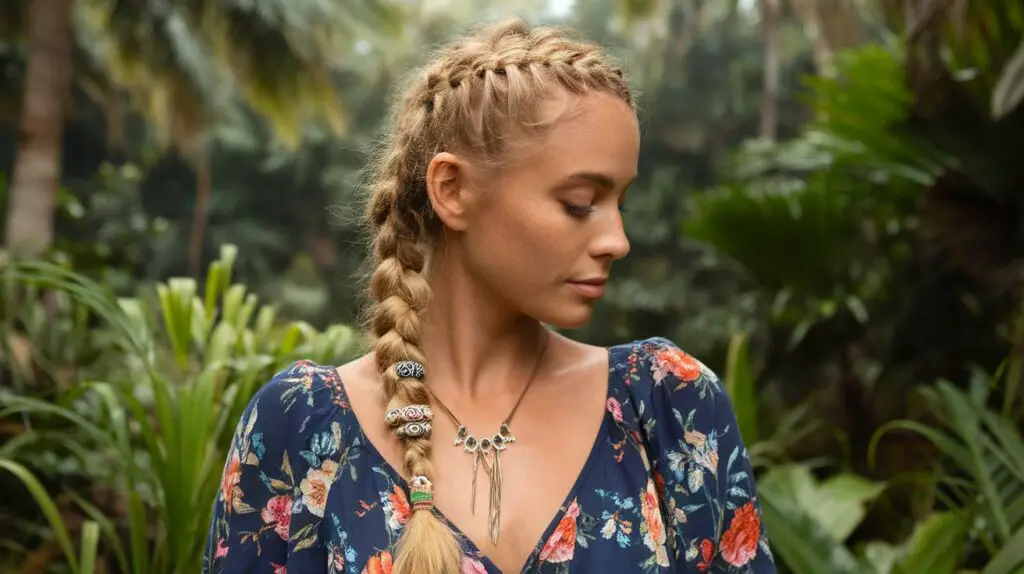 Dutch Braid with Beads