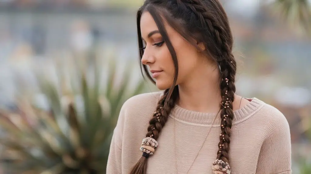 Dutch Braid with Beads