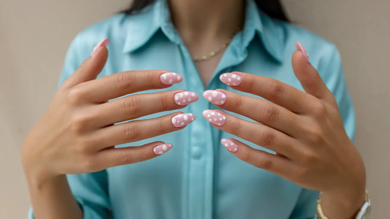 Light Pink Short Press-on Almond Nails