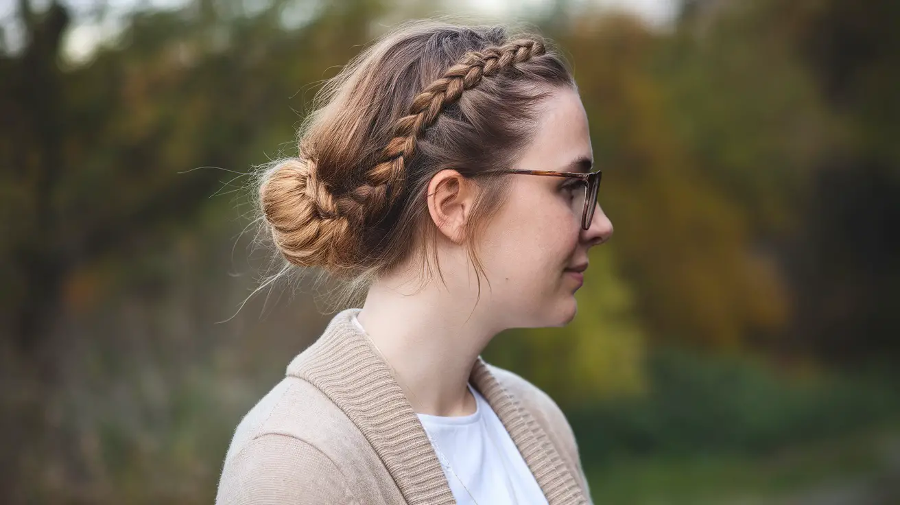 Dutch Braid and a Bun