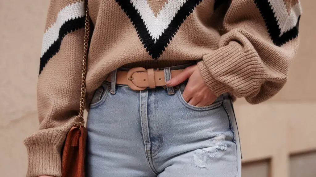 Blue Jeans and Sweater Outfit for fall