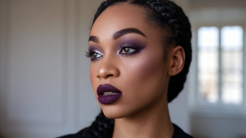 Purple Makeup on Dark Skin