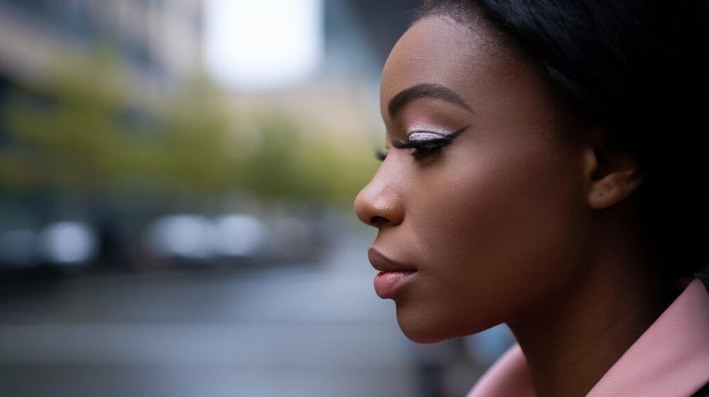 black african woman eye makeup