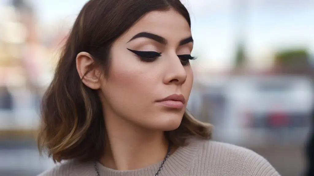 classic winged eyeliner makeup look