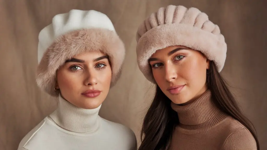 comparing cotton and silk-lined winter hats