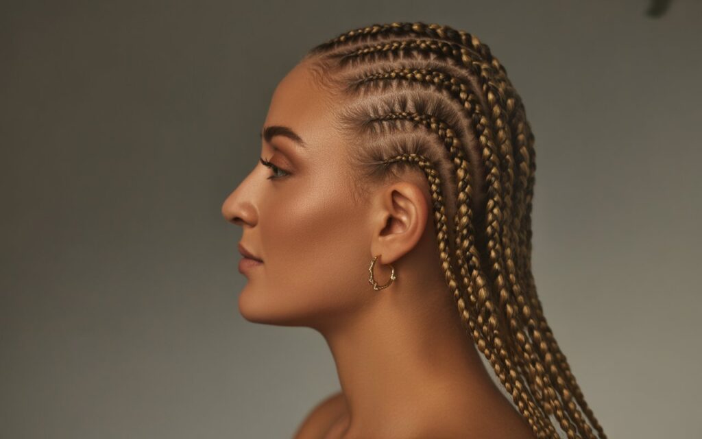 female hair Cornrows
