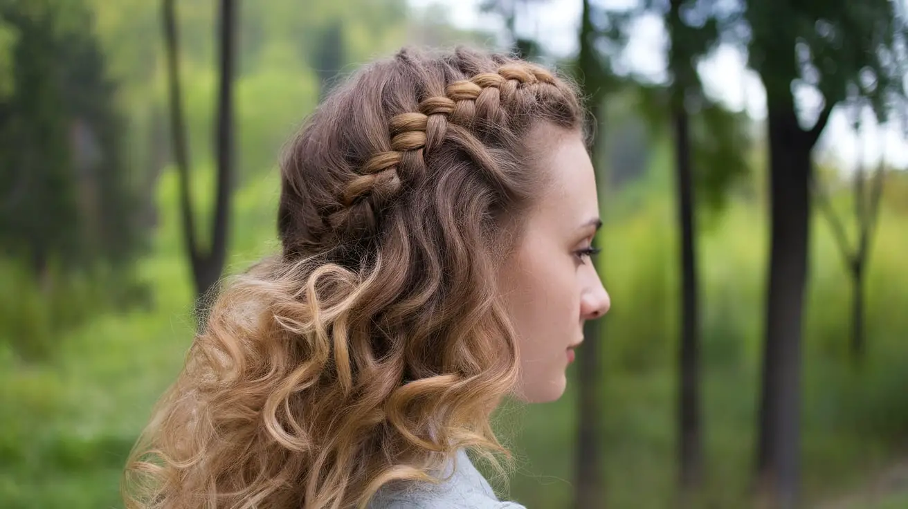 French Braid Hack for Curly Hair