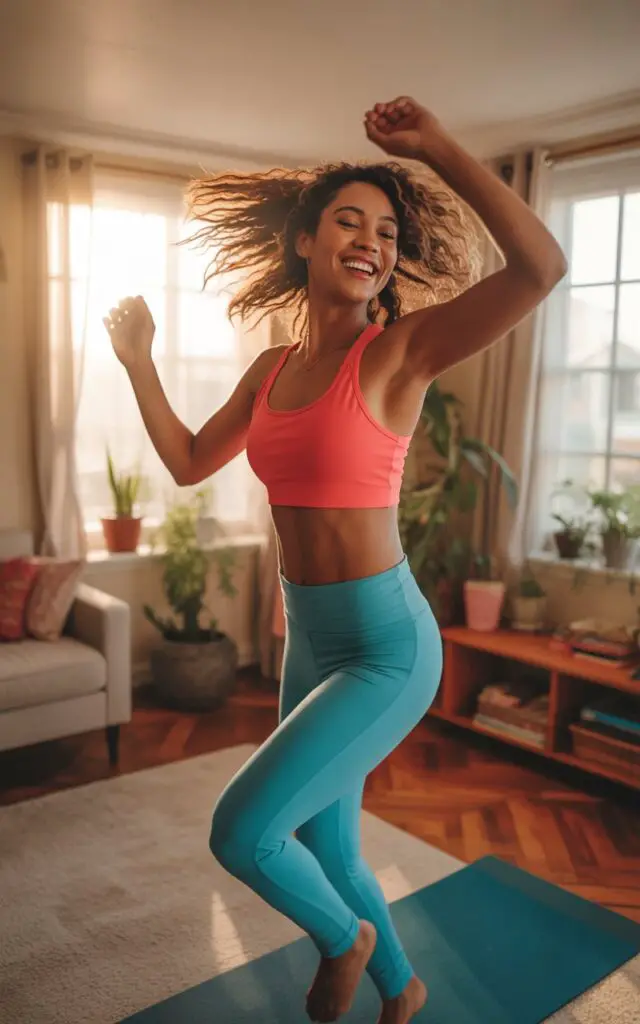 dancing zumba at home with Merengue