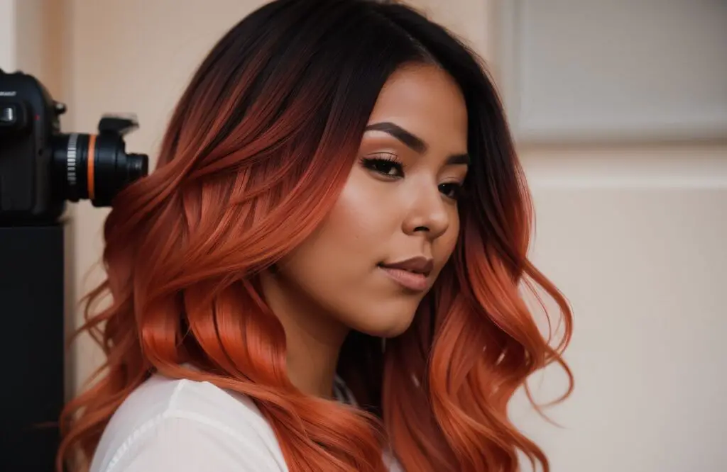 dark orange ombre hair