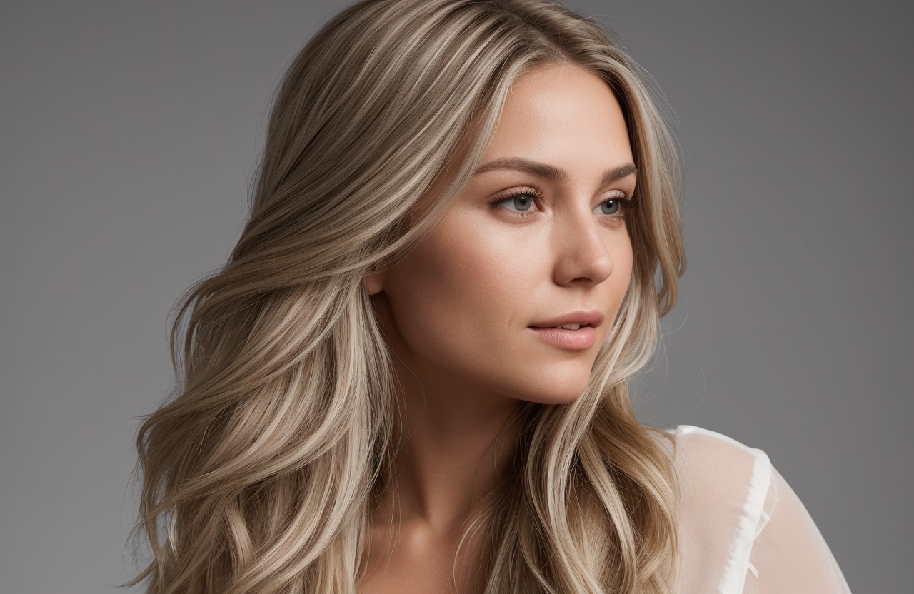 gray and Light Blonde professional hair balayage