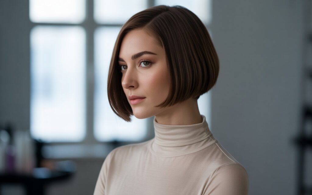 Woman with  A-line bob