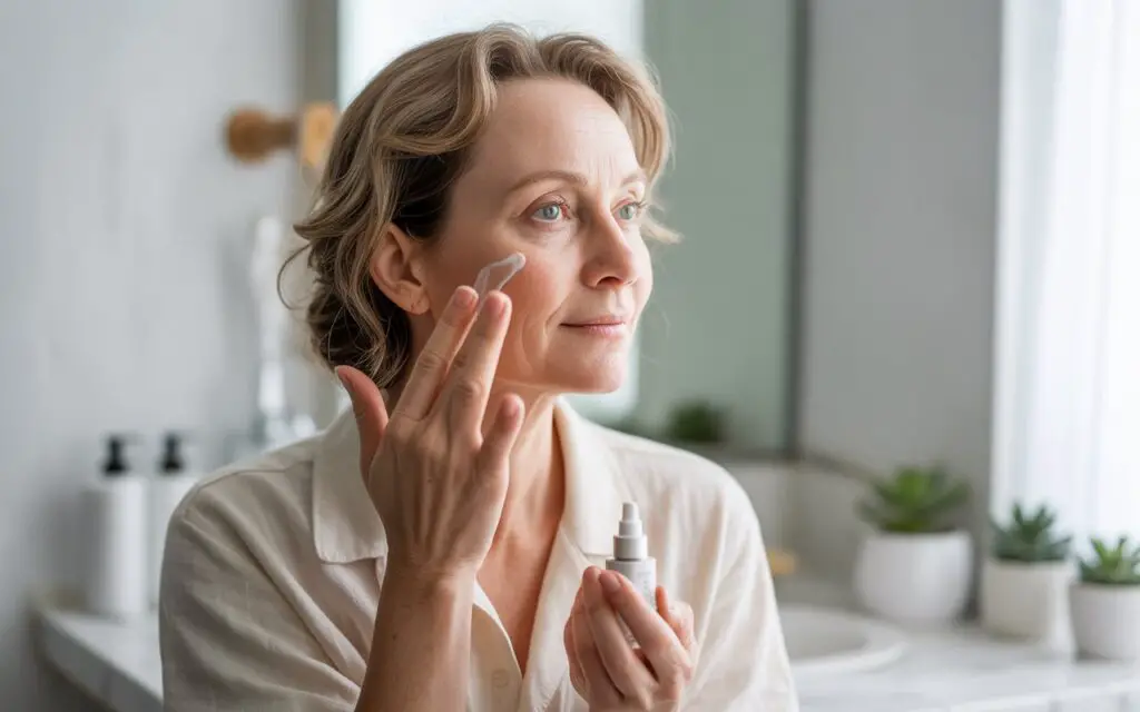 55 yrs old Woman Skincare routine at home