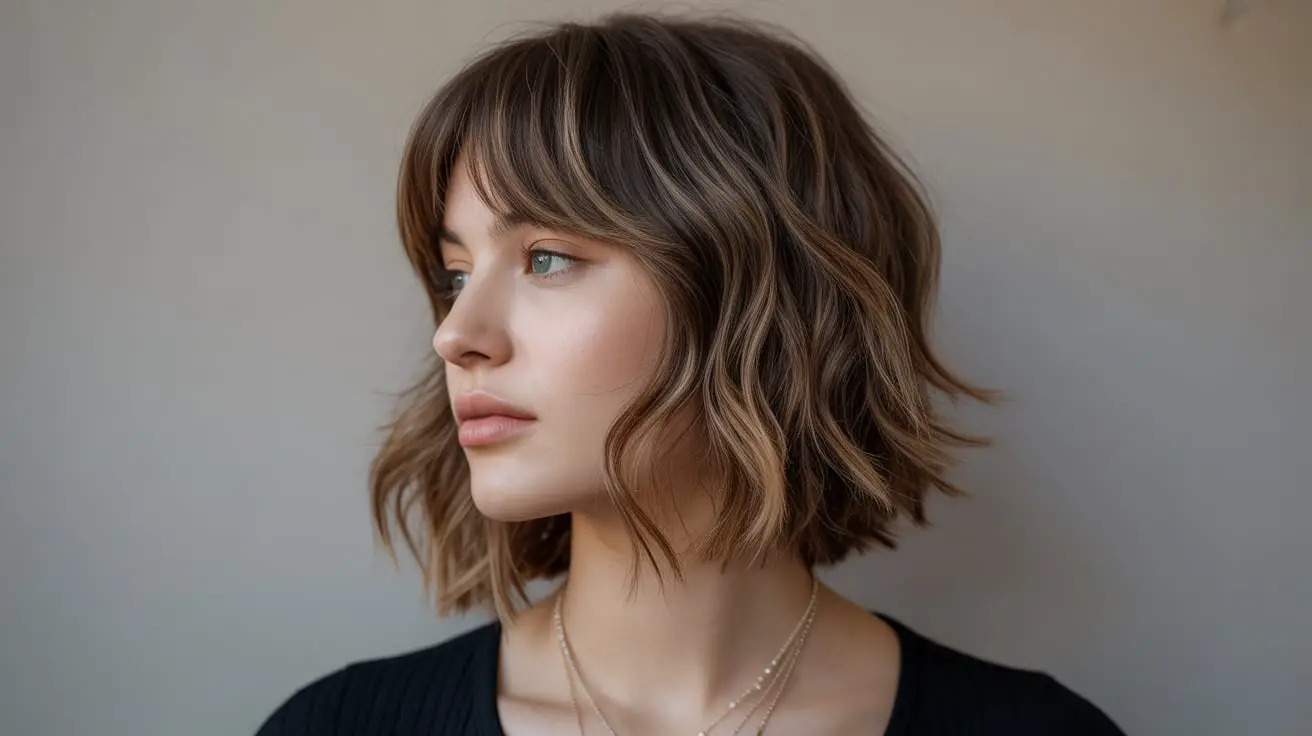 Shaggy Lob with Bangs