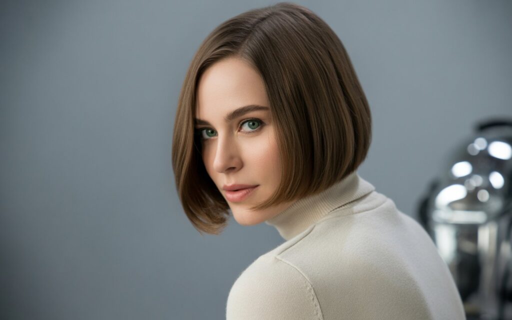 Woman with  A-line bob