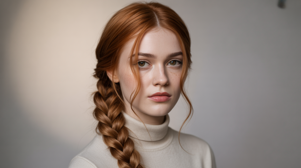 French Braid, Red Hair
