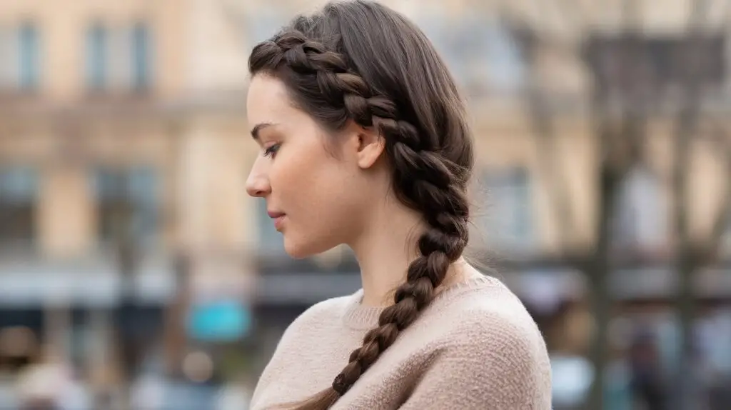 French Braid Oval face