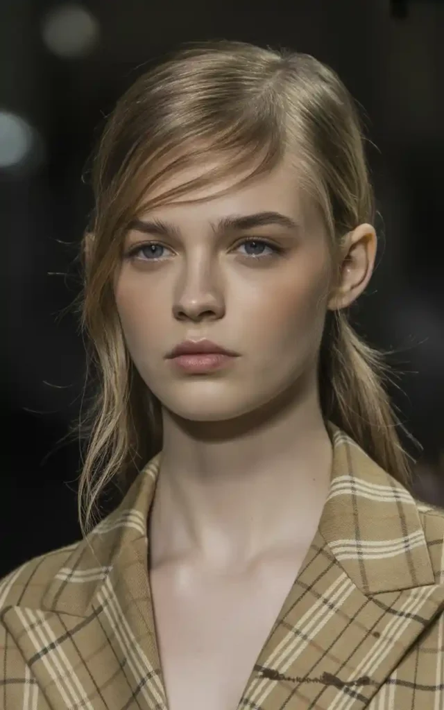 long Side-Swept hair Bangs