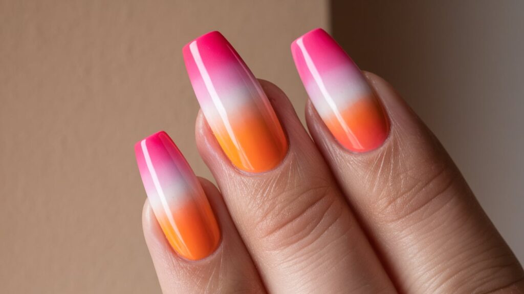 long nail Ombre and gradient design