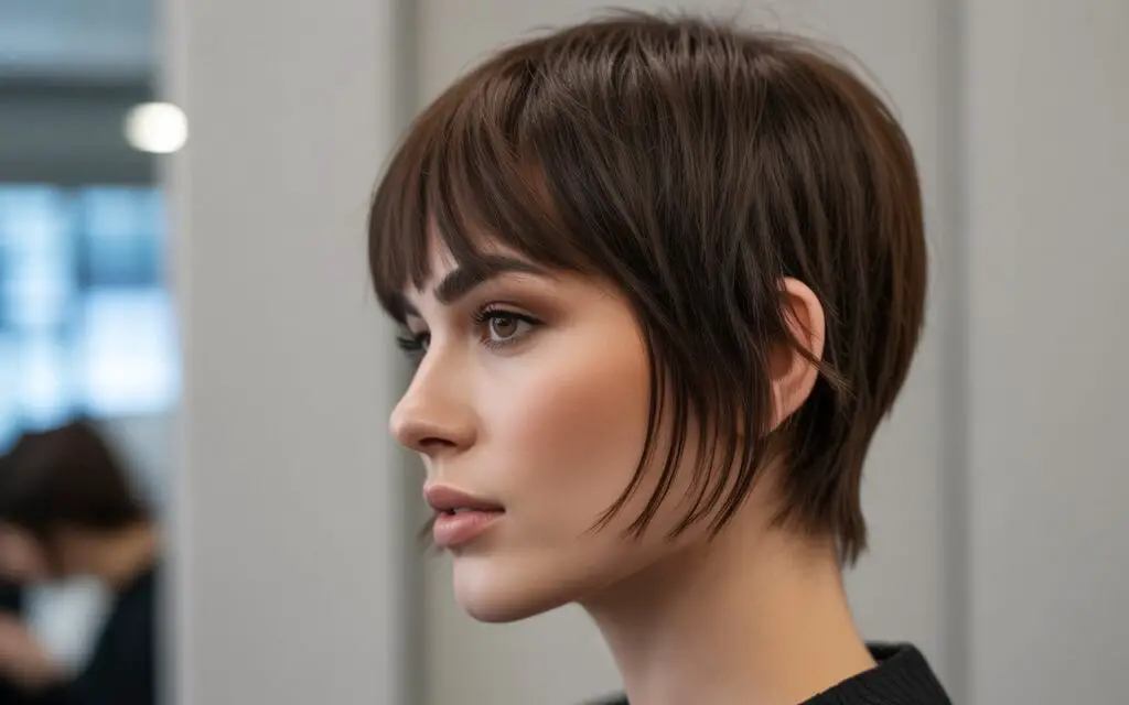 straight Short hair Bangs Textured and Tousled Look
