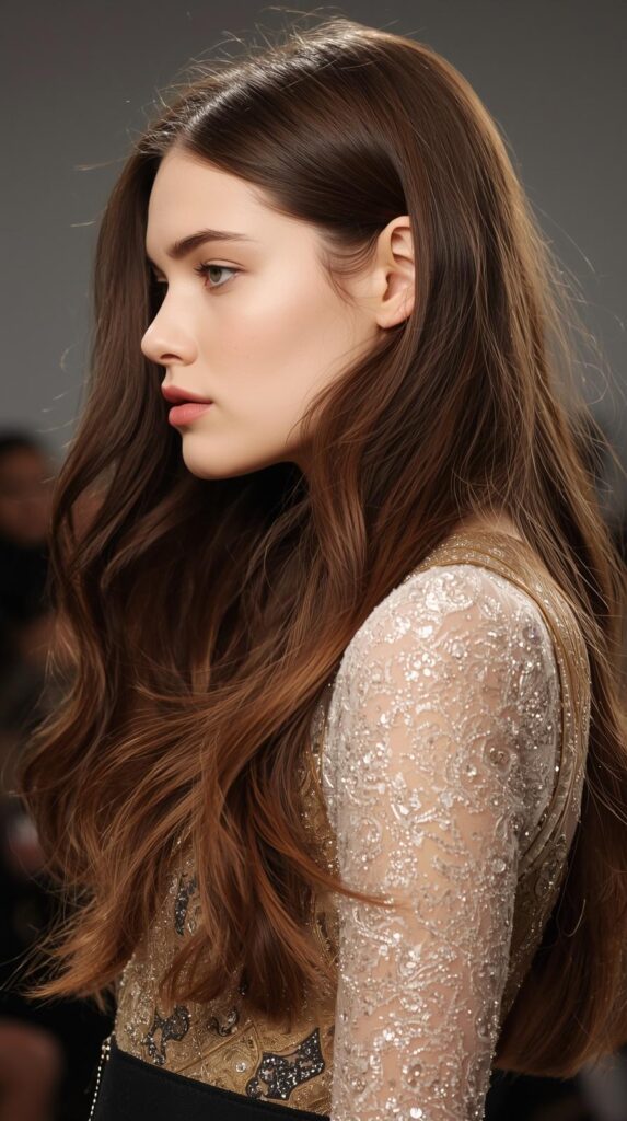 warm chocolate brown hair